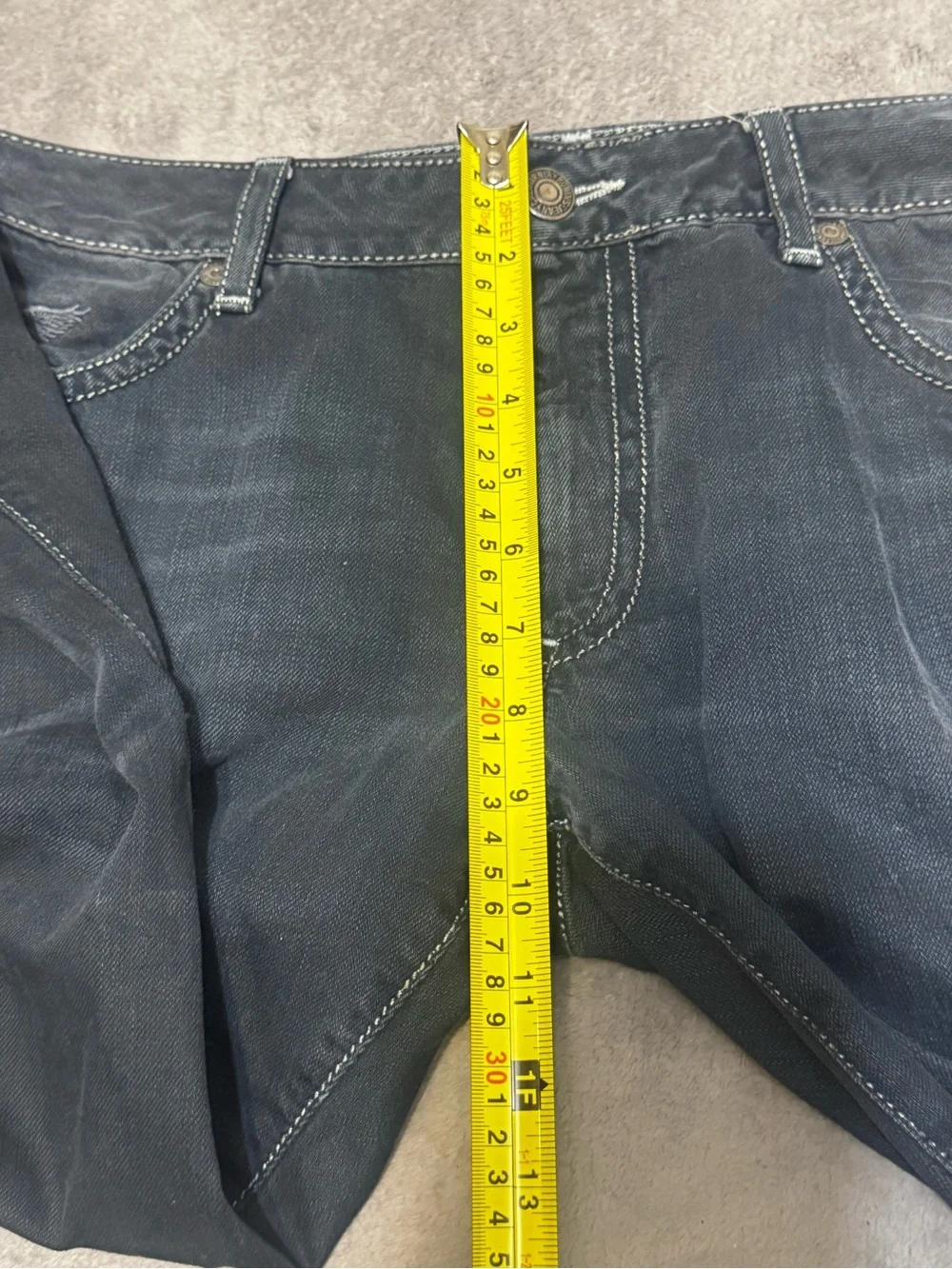 Robin’s Jeans Men’s Black Studded Denim Jeans Size 34 Made in USA Distressed Y2K